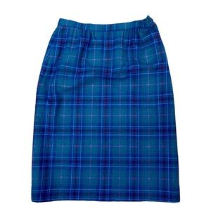 Pendleton Vintage Plaid Wool Academia Midi Skirt